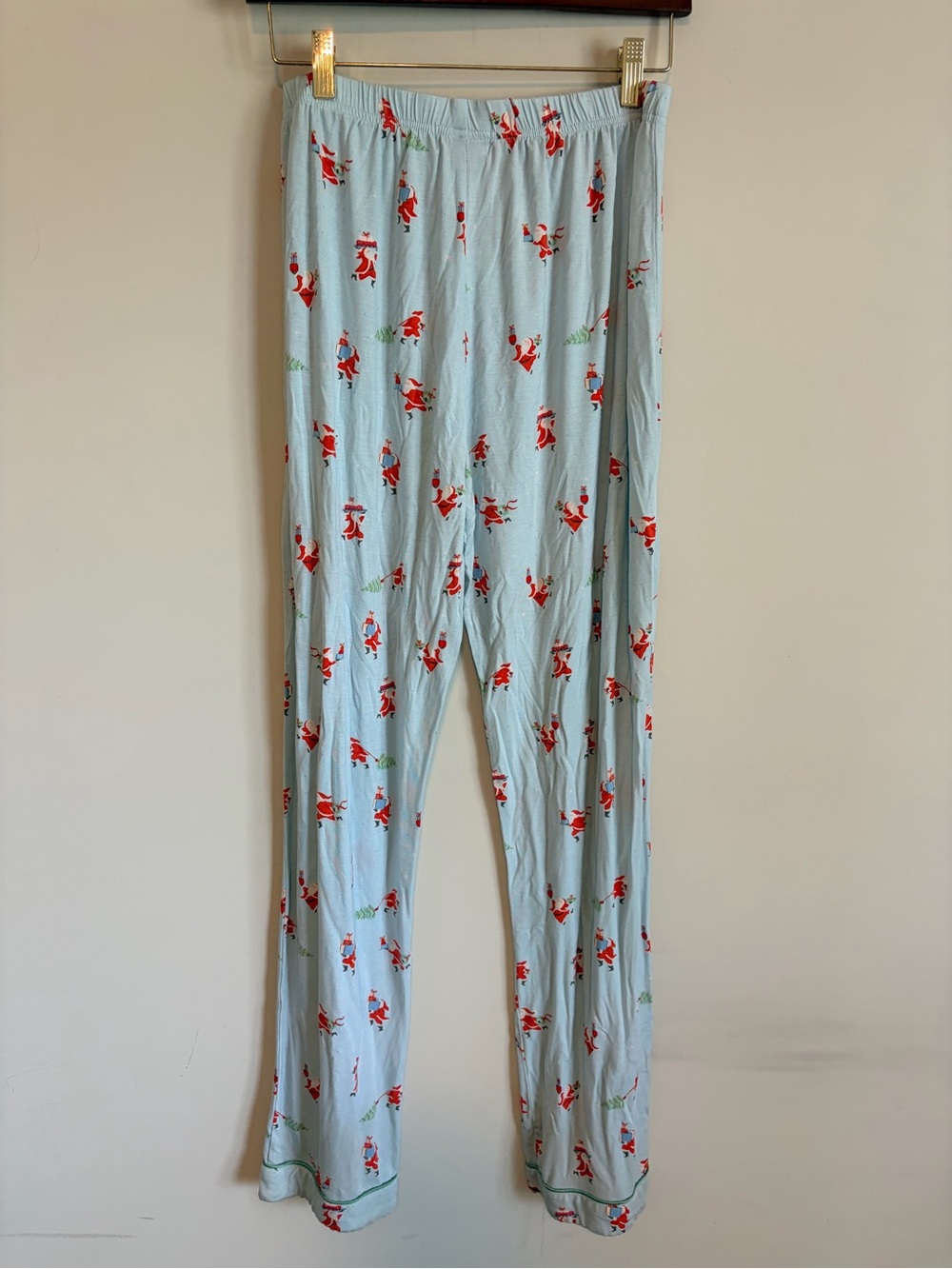 In My Sundays Santa Express Long Sleeve and Pant Pajama Set, size M monogramed - Picture 9 of 10